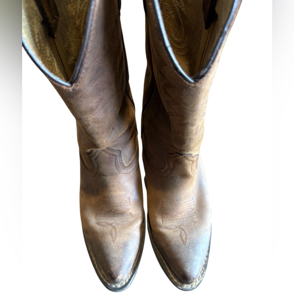 Durango Brown Heeled Boots - Picture 12 of 15